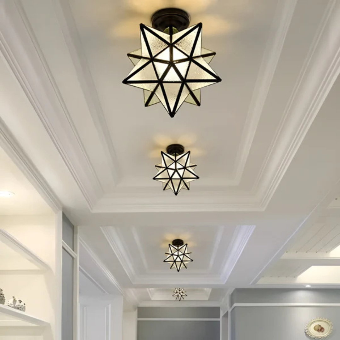 Geometric LED Ceiling Lamp – Star Design Fixture