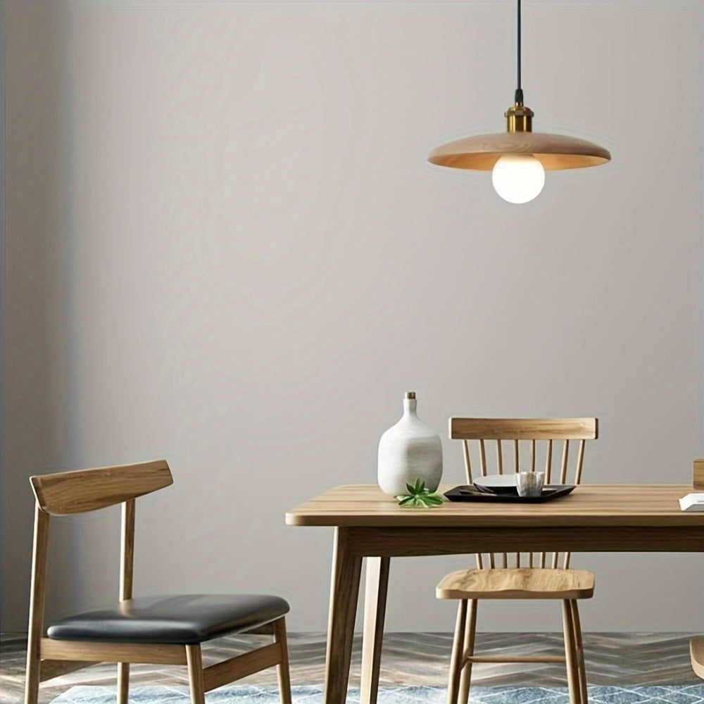Solid Wood Pendant Light – Scandinavian Ceiling Lamp