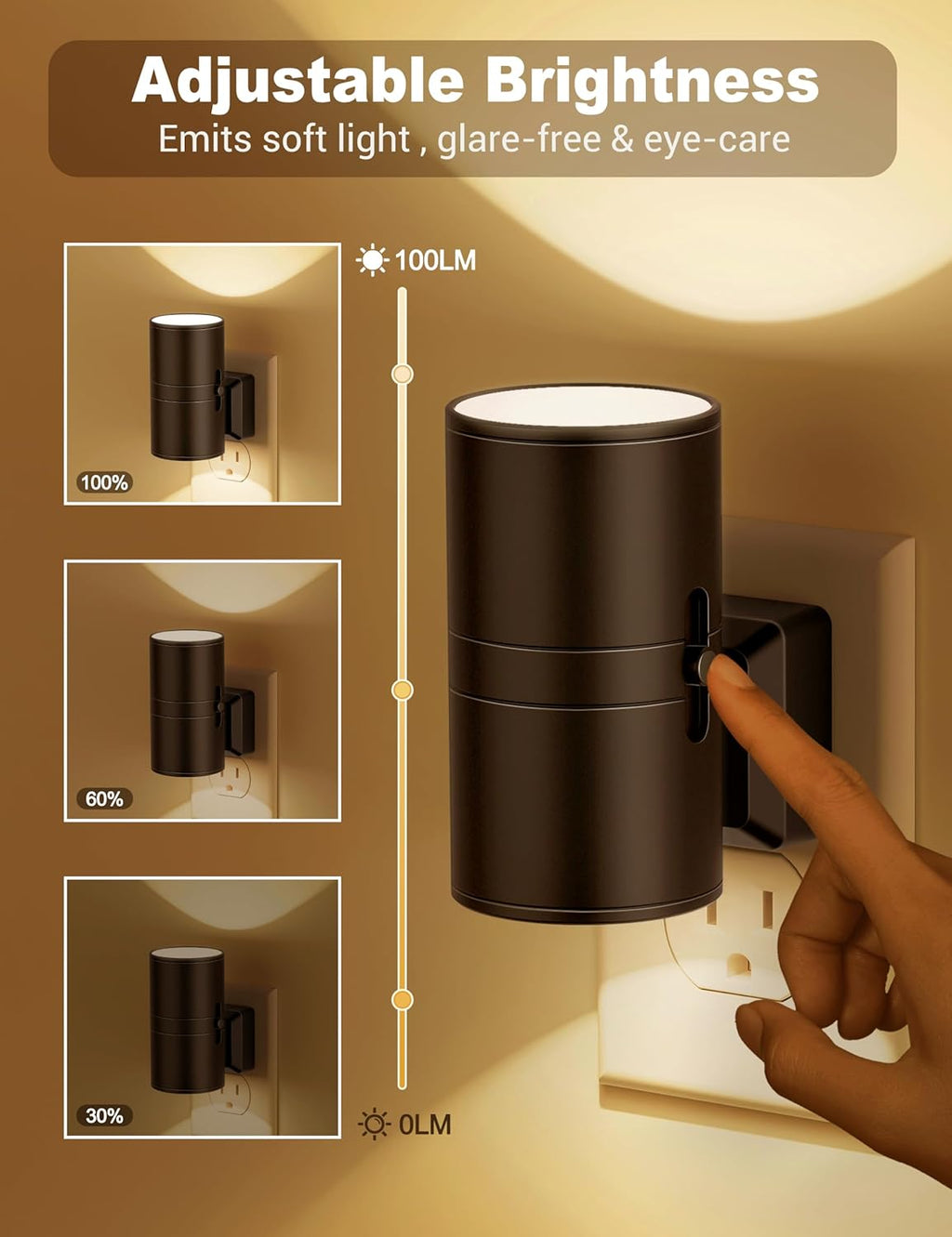 LED Night Light – Smart Dimmable Plug-In Lamp