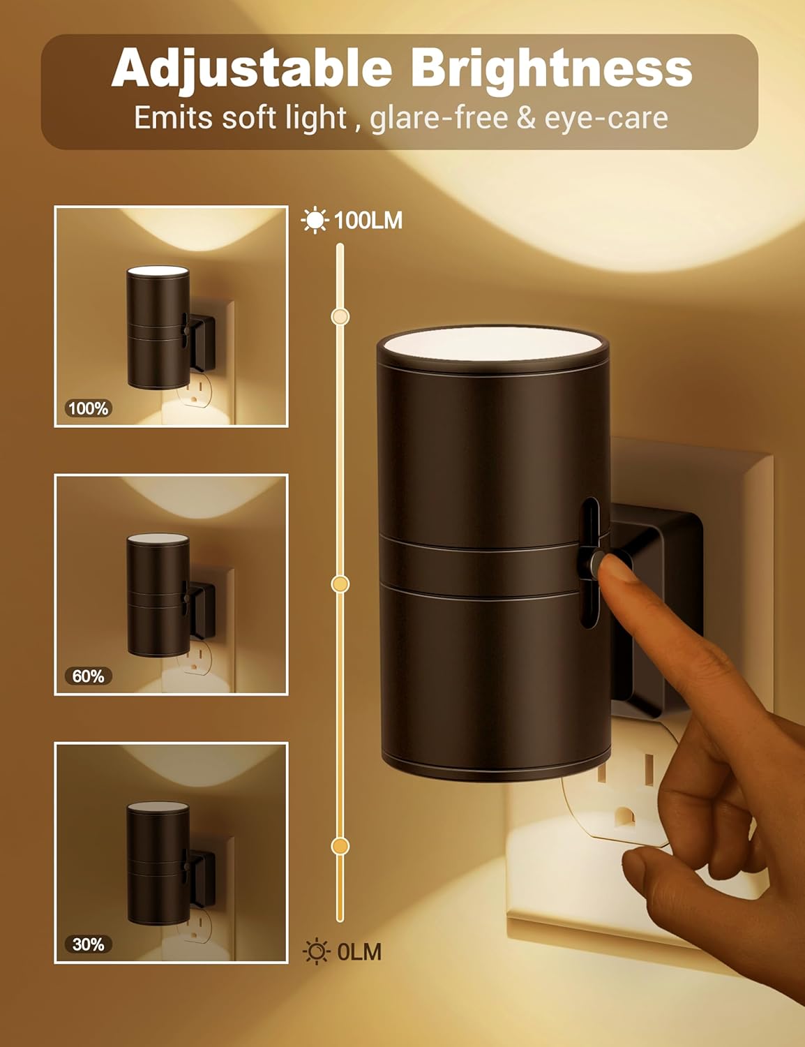 LED Night Light – Smart Dimmable Plug-In Lamp