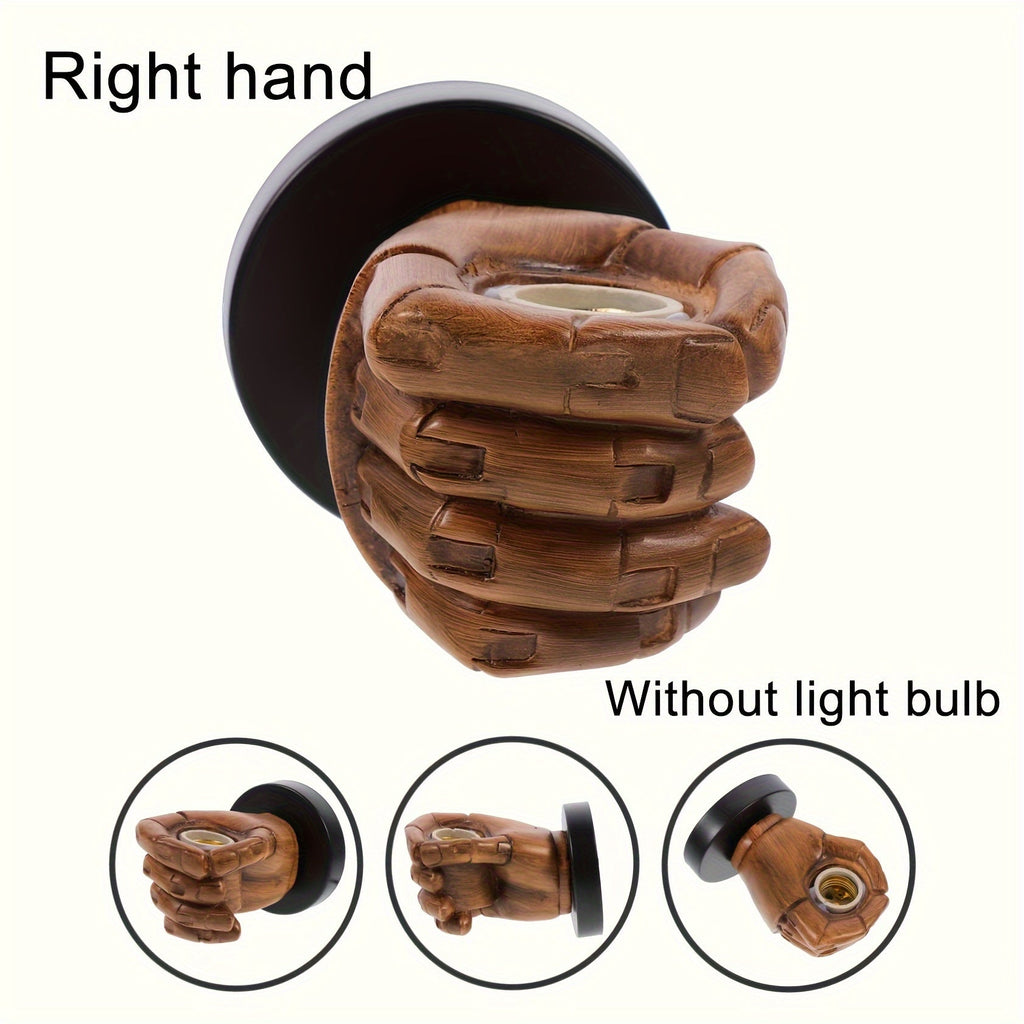 Hand Wall Lamp – Industrial Resin E26 Sconce