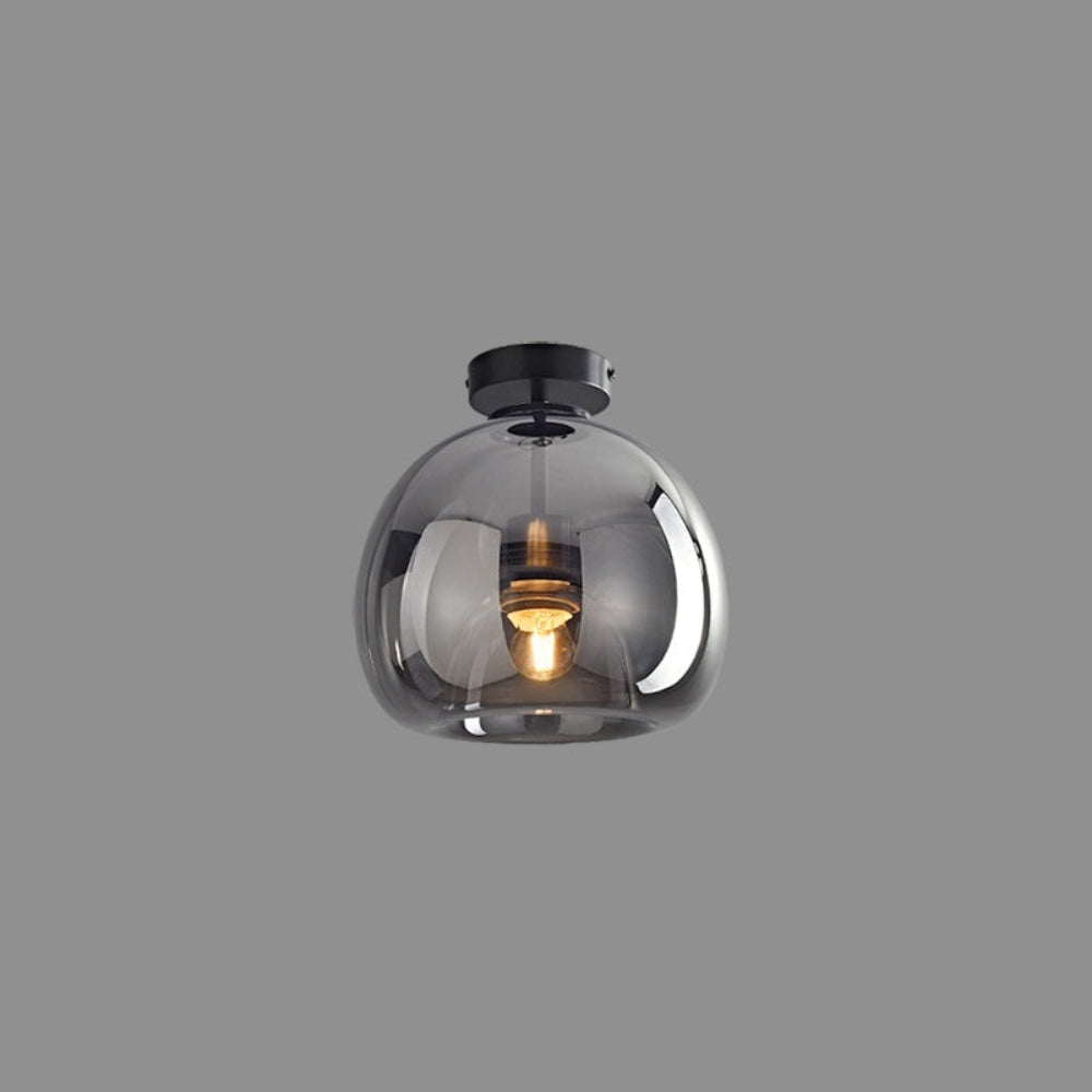Bubble Glass Ceiling Light – Retro Amber Pendant