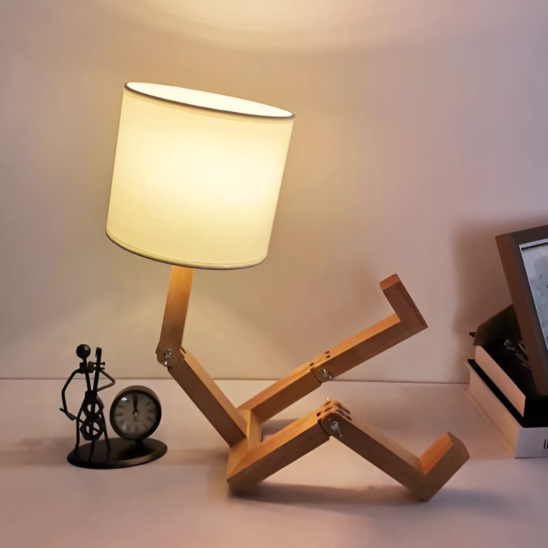 Wooden Table Lamp – Flexible Adjustable Desk Light