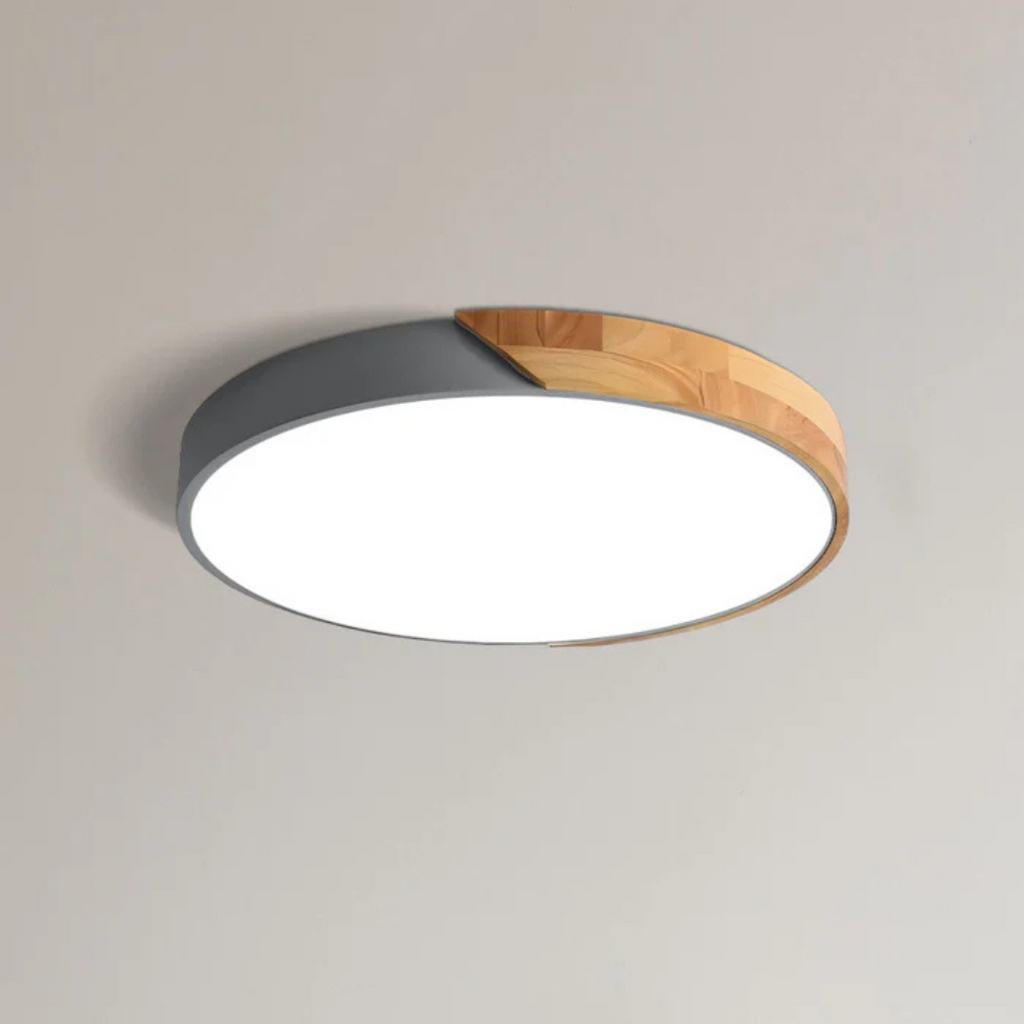 LED Ceiling Light – Nordic Wooden Flush Mount