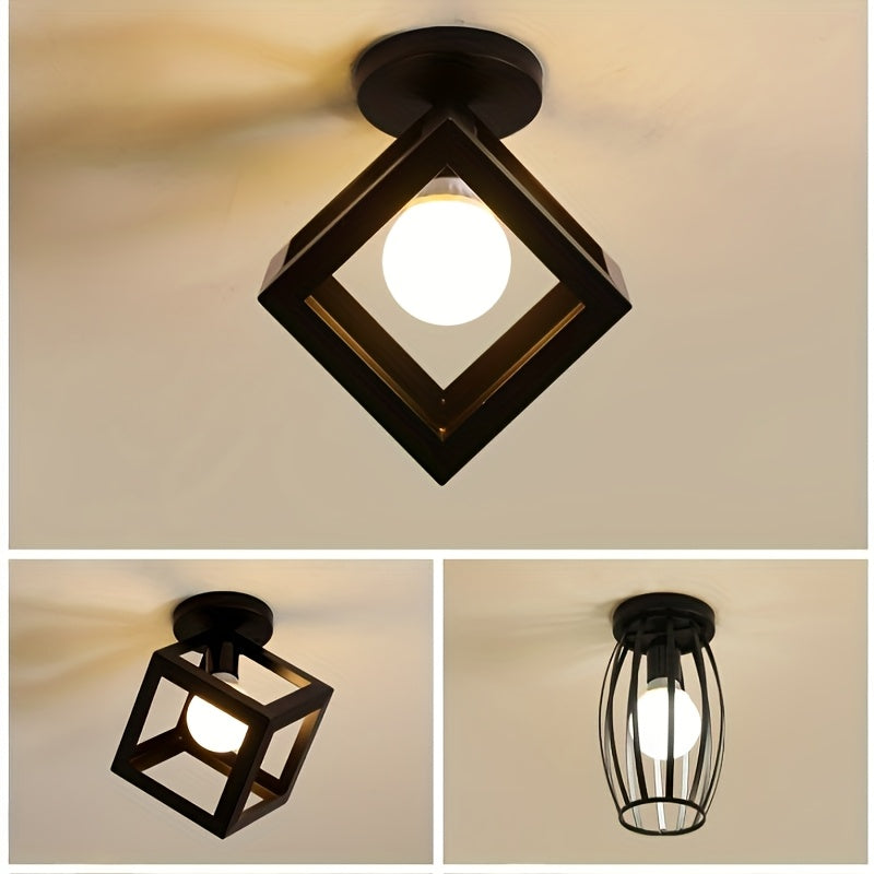 Cube Ceiling Light – Industrial Semi-Flush Mount