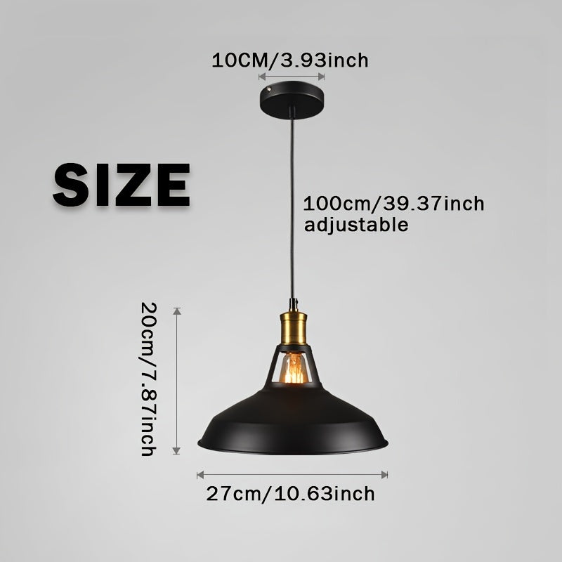 Metal Pendant Light – Industrial Retro Loft Hanging Lamp