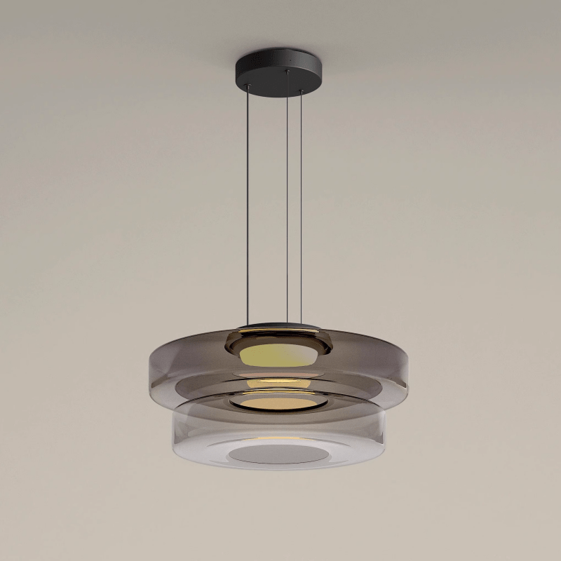 Layered Glass Pendant Light – Bauhaus LED Hanging Lamp