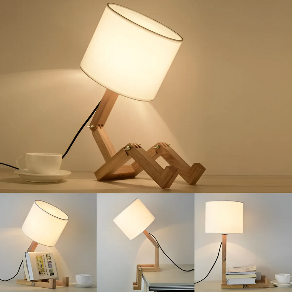 Wooden Table Lamp – Flexible Adjustable Desk Light