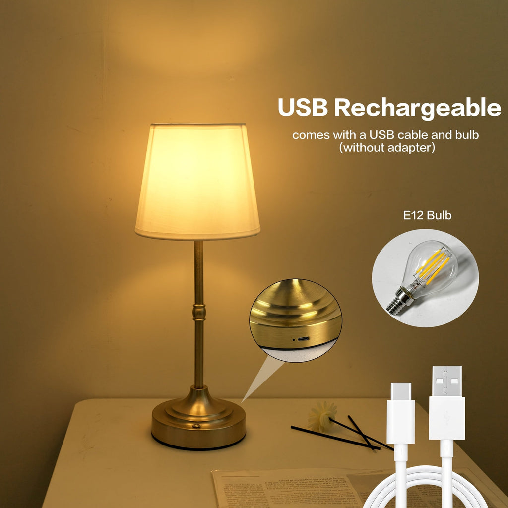Cordless Table Lamp – Dimmable USB Rechargeable LED