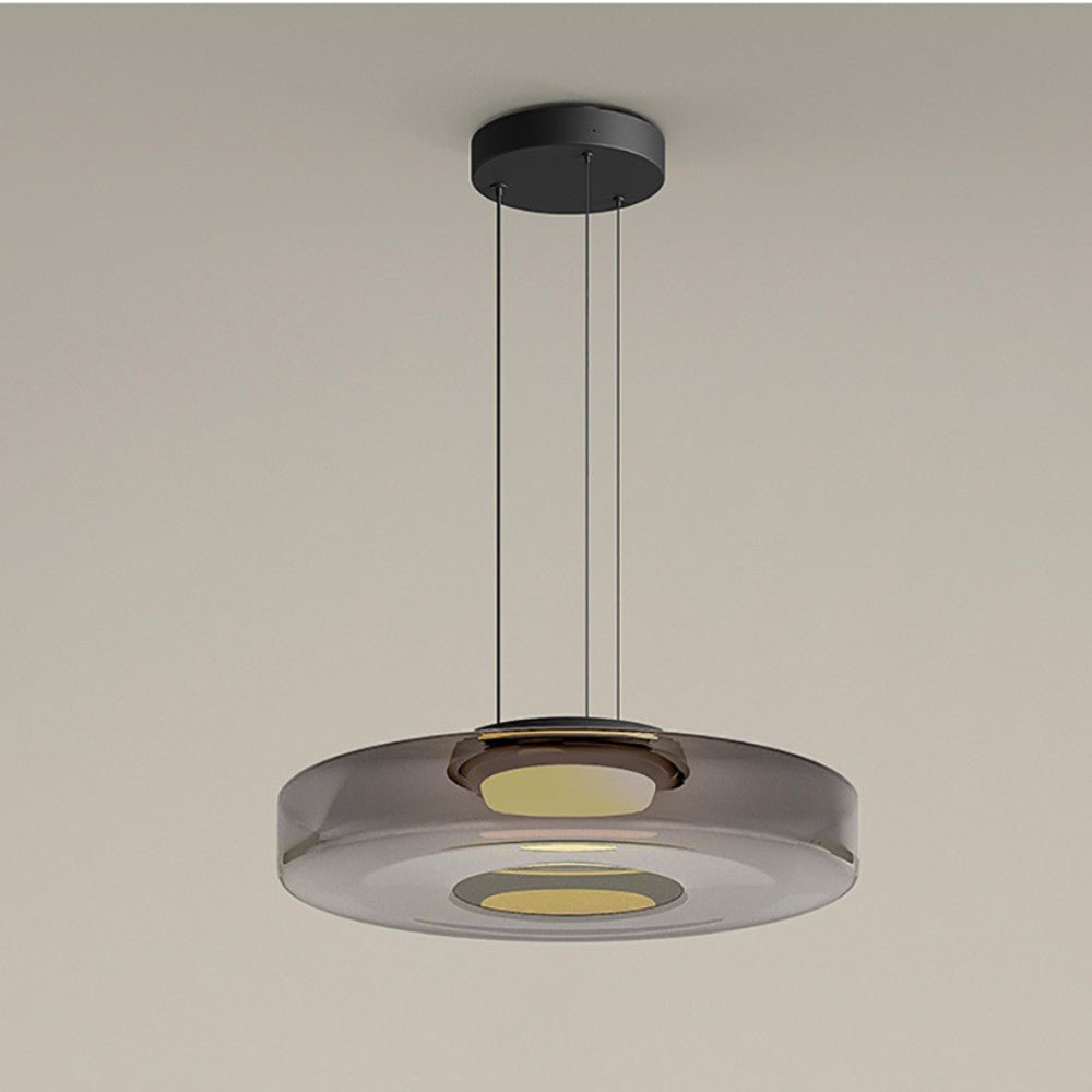 Layered Glass Pendant Light – Bauhaus LED Hanging Lamp
