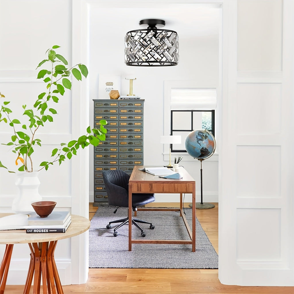 Crystal Ceiling Light – Semi-Flush Mount Fixture