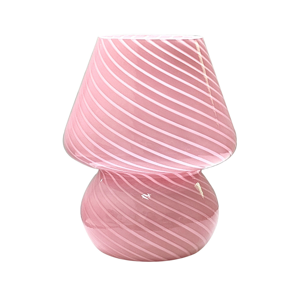 Glass Mushroom Table Lamp – USB Dimmable Light