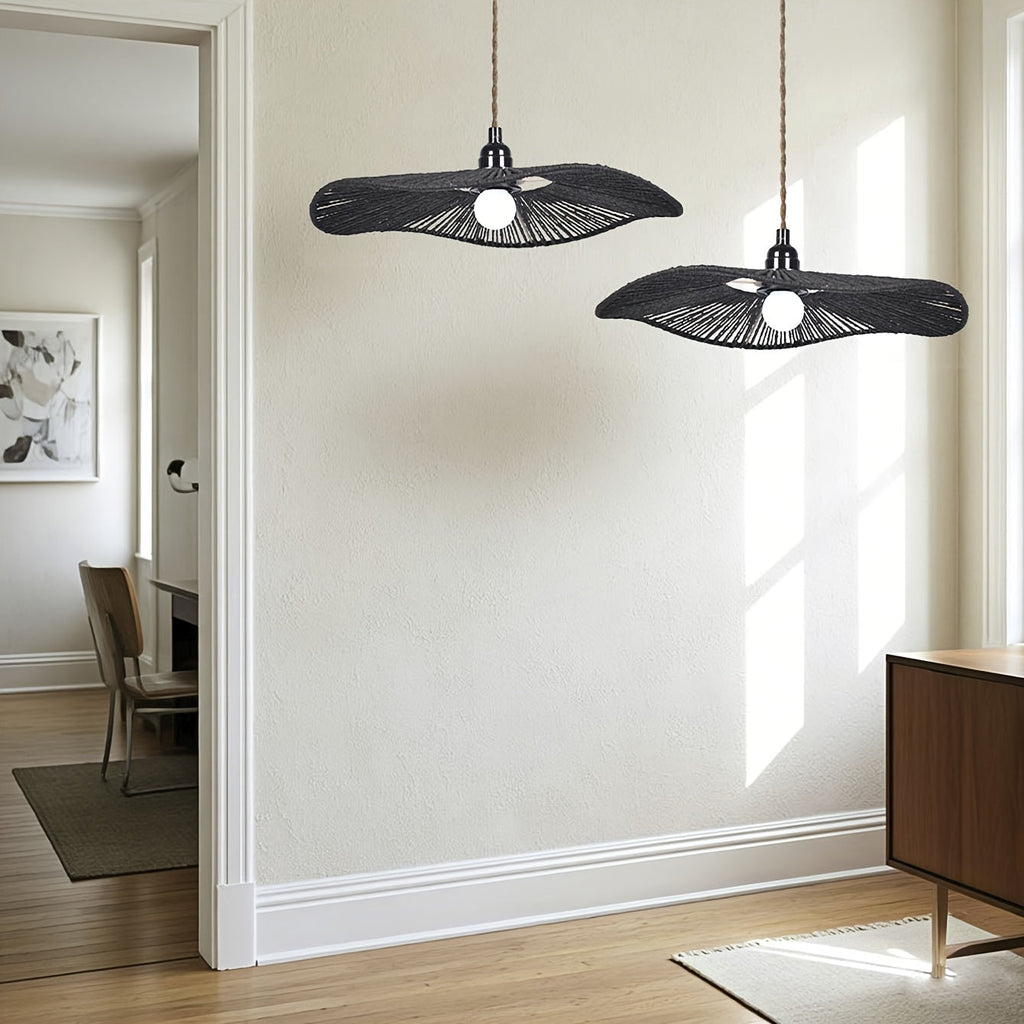 Paper Rope Ceiling Light Shade – Handwoven Natural Shade