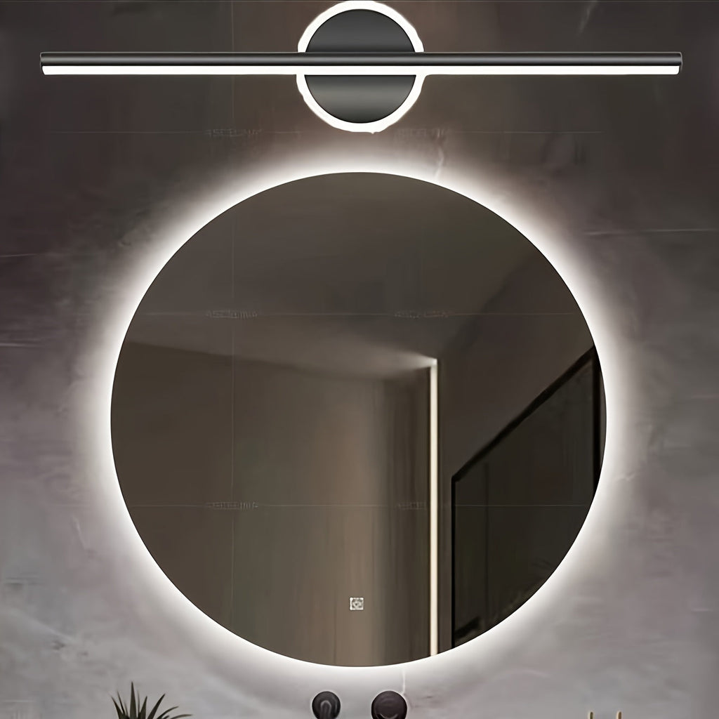 Mirror Wall Light – Black & Gold LED Sconce