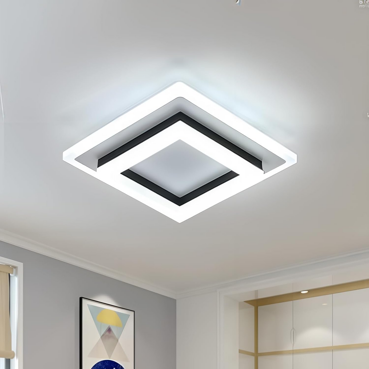 Square LED Ceiling Light – Modern Flush Mount