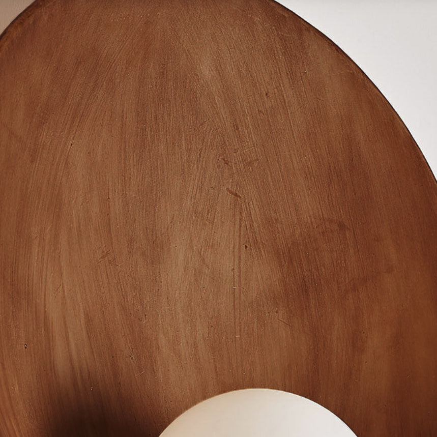Round Wall Sconce – Resin & Iron Accent Light