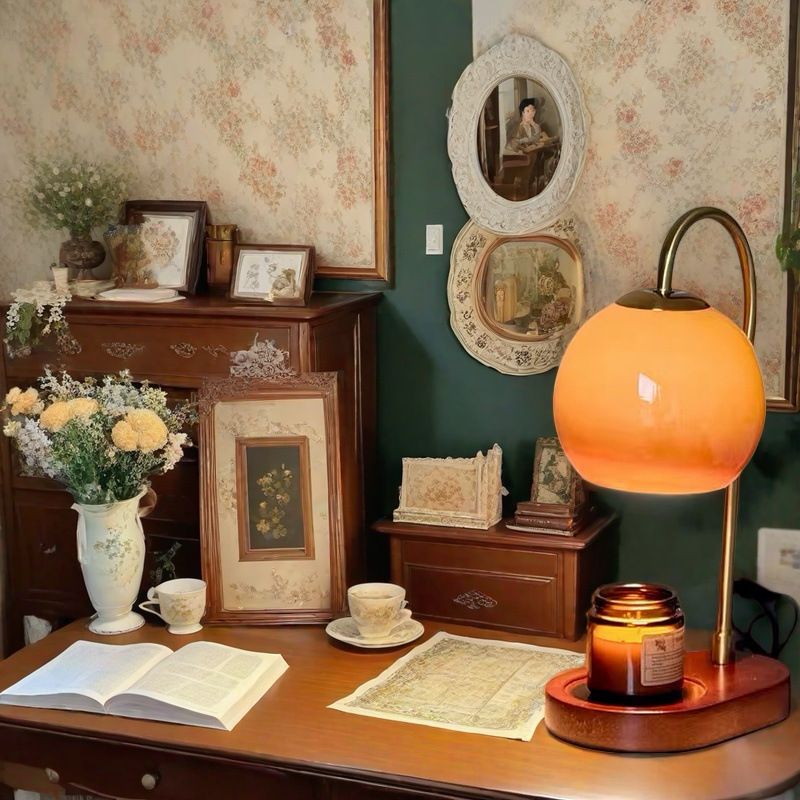 Candle Warmer Table Lamp – Adjustable Flameless Wax Melter