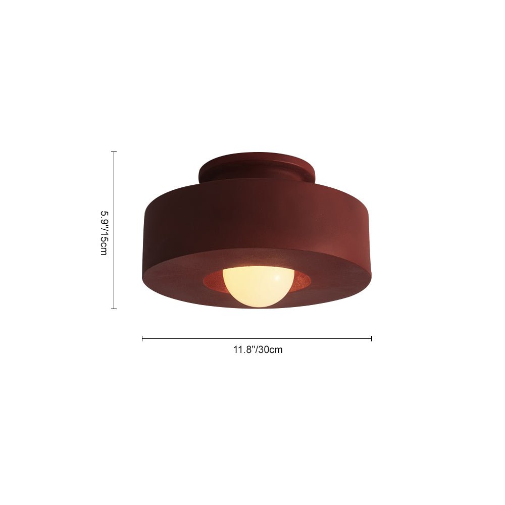 Geometric Ceiling Light – Nordic Cylinder Flush Mount