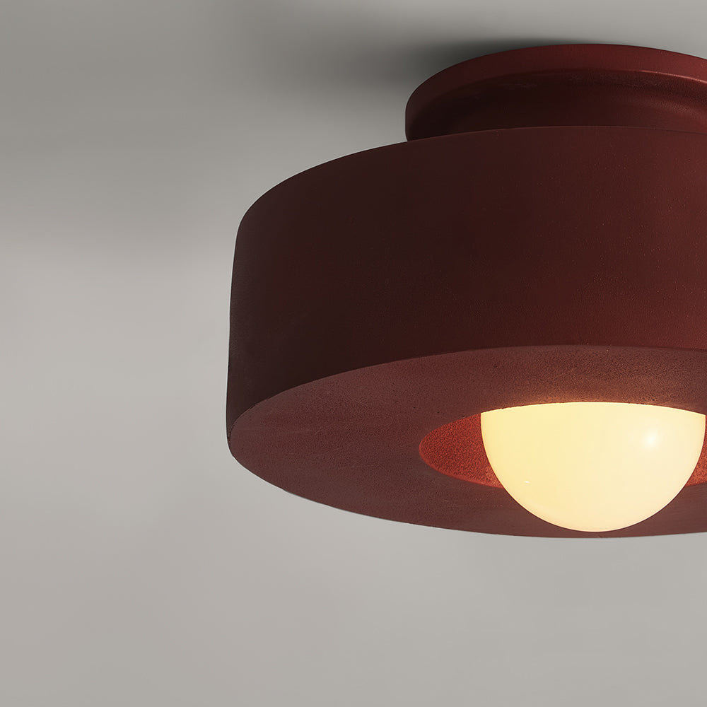Geometric Ceiling Light – Nordic Cylinder Flush Mount