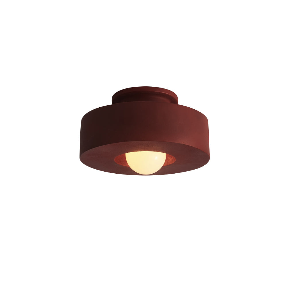 Geometric Ceiling Light – Nordic Cylinder Flush Mount