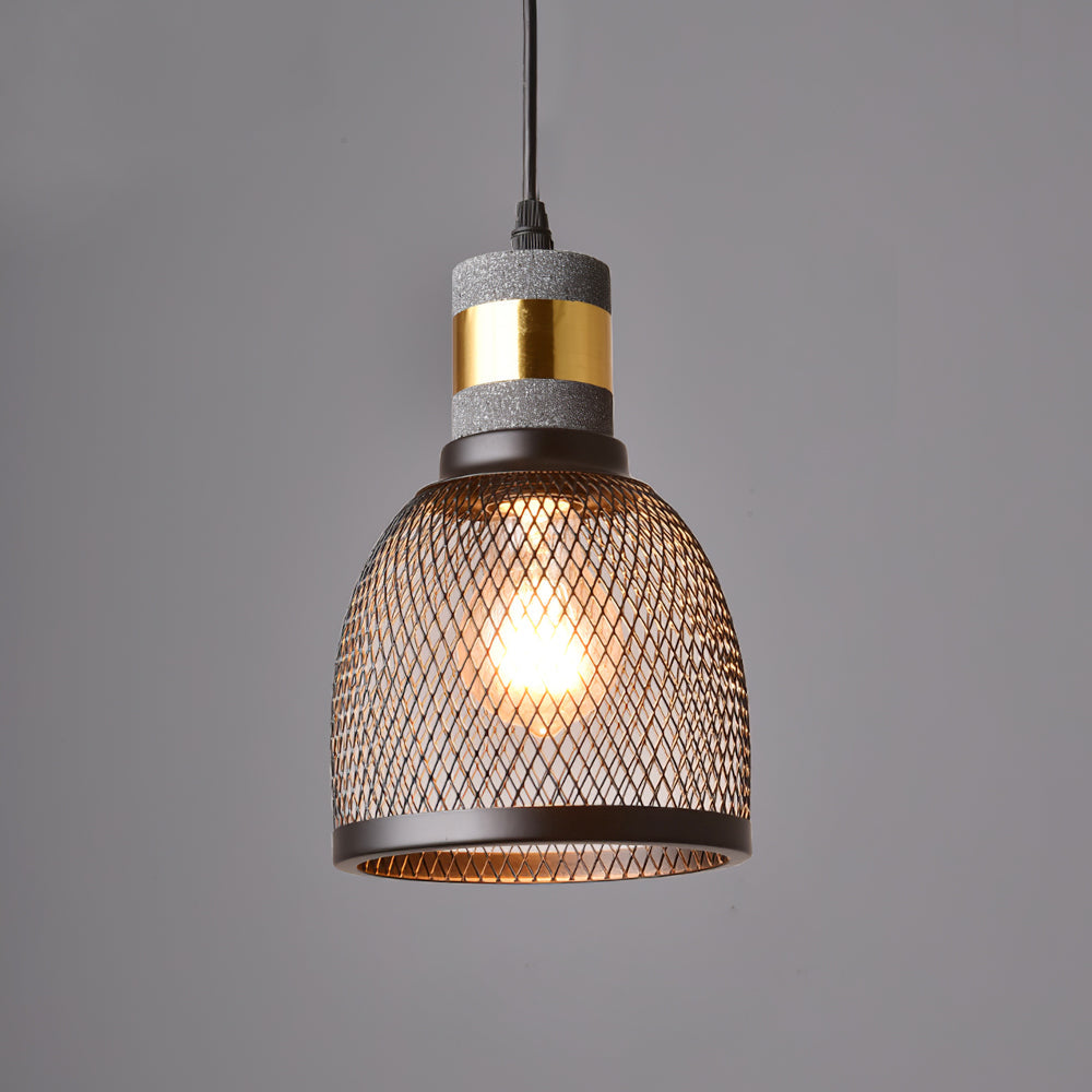 Concrete Pendant Light – Industrial LED Hanging Lamp