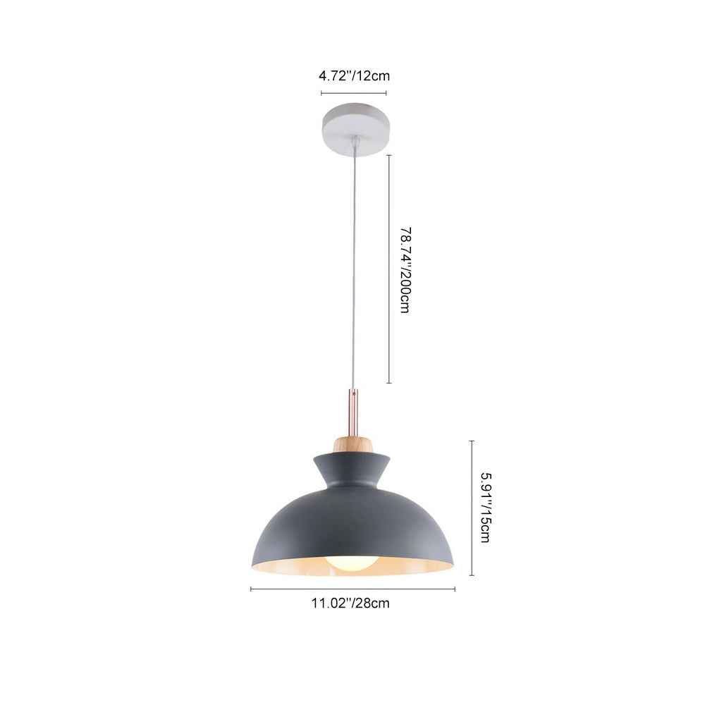 Dome Pendant Light – Scandinavian Metal Hanging Lamp