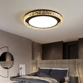 Crystal LED Ceiling Light – Remote Dimmable Flush Mount