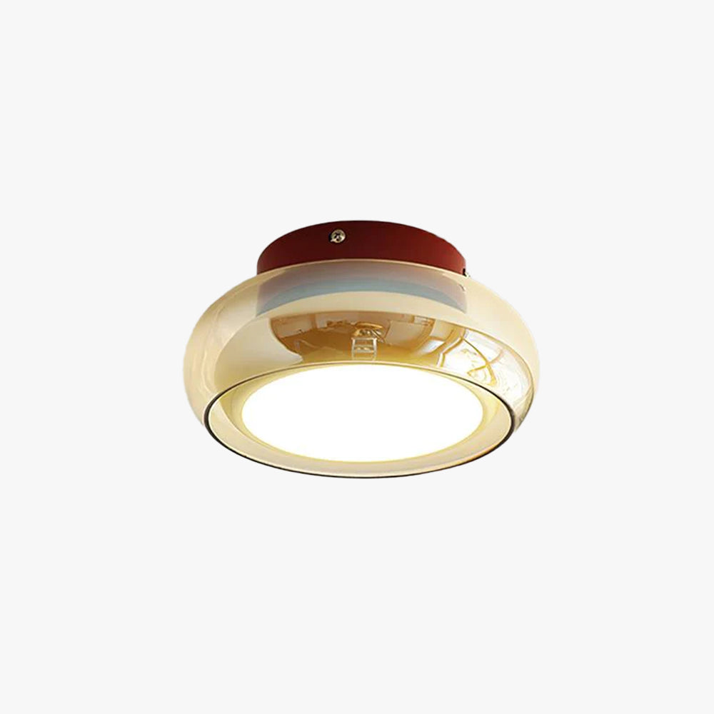 Glass Ceiling Light – Retro Flush Mount LED Fixture
