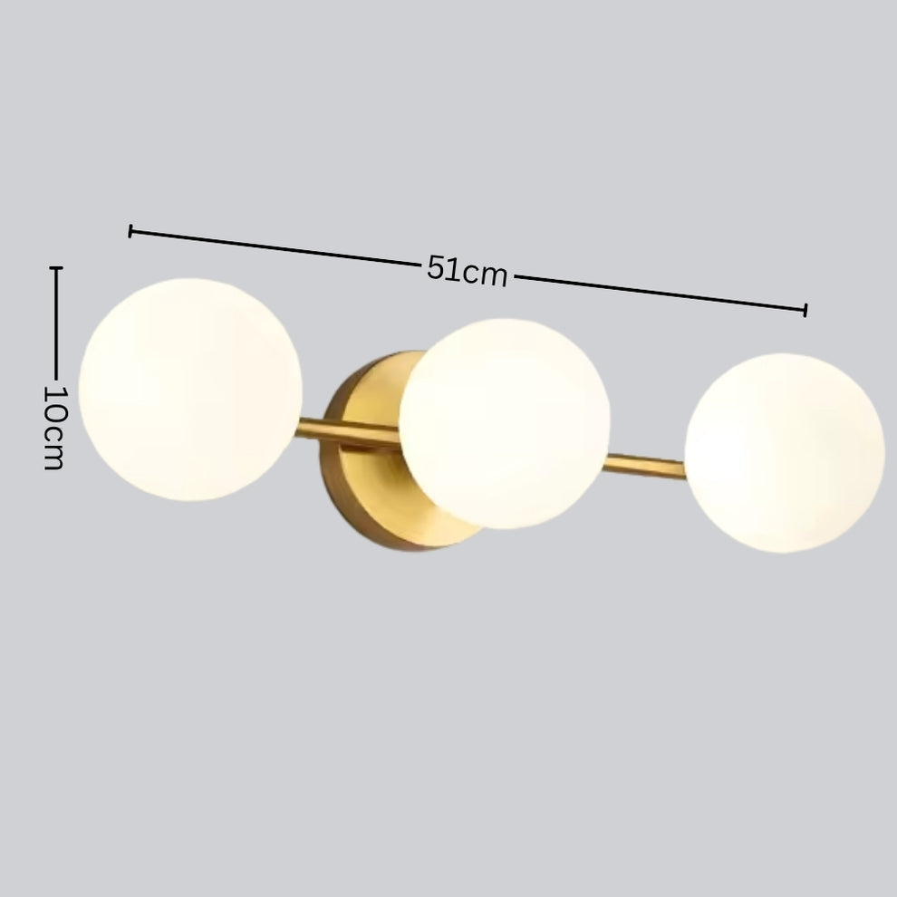 Glass Ball Wall Light – Triple Globe Nordic Sconce