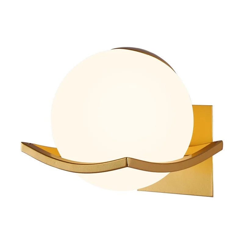 Glass Globe Wall Light – European Modern Sconce