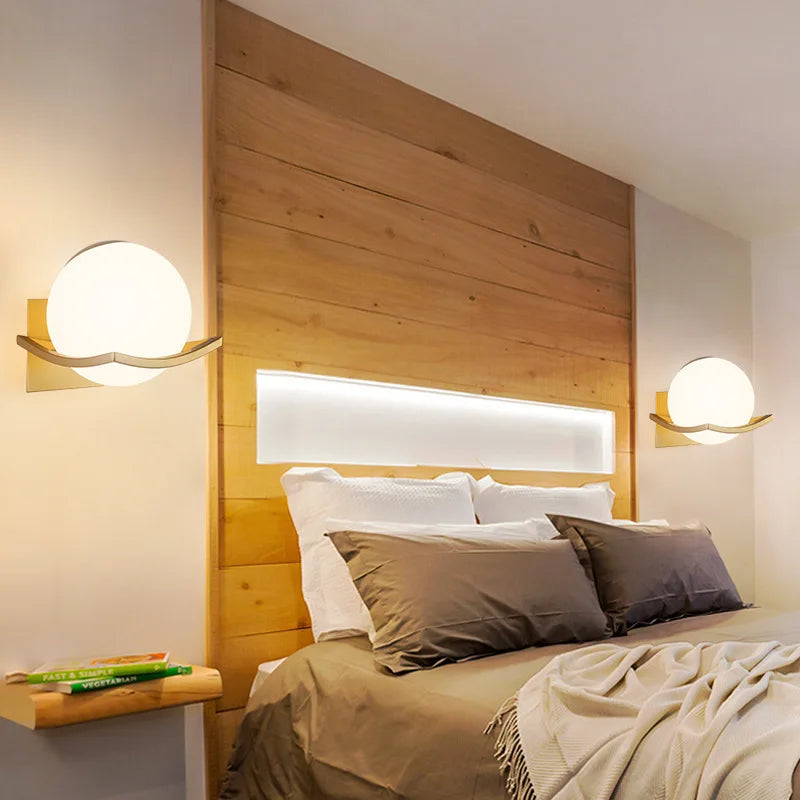Glass Globe Wall Light – European Modern Sconce