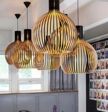 Wooden Pendant Light – Handcrafted Scandinavian Hanging Lamp
