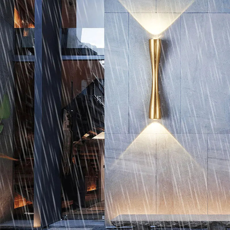 Gold Wall Light – Waterproof Up & Down Sconce
