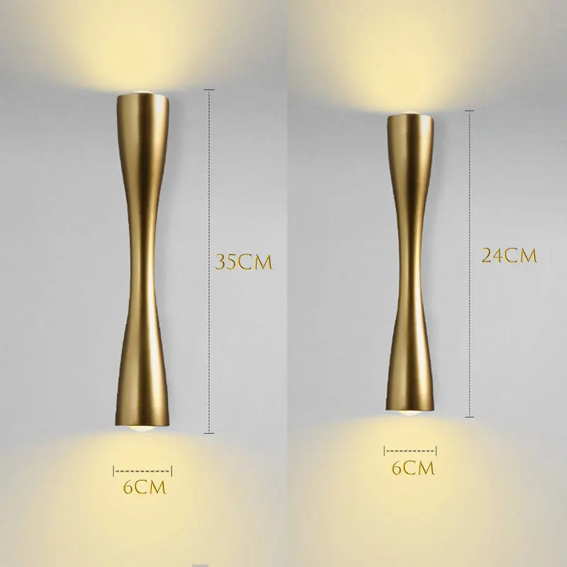 Gold Wall Light – Waterproof Up & Down Sconce