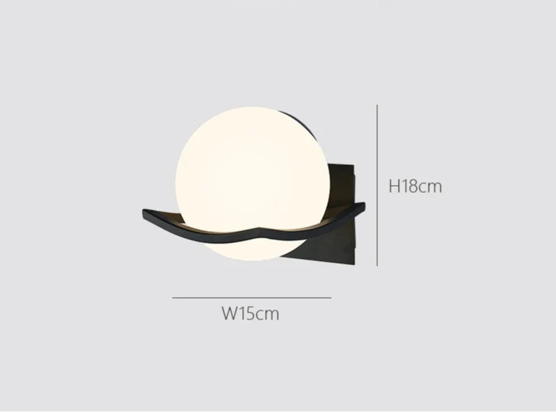 Glass Globe Wall Light – European Modern Sconce