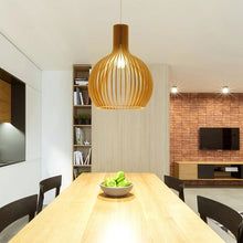 Wooden Pendant Light – Handcrafted Scandinavian Hanging Lamp