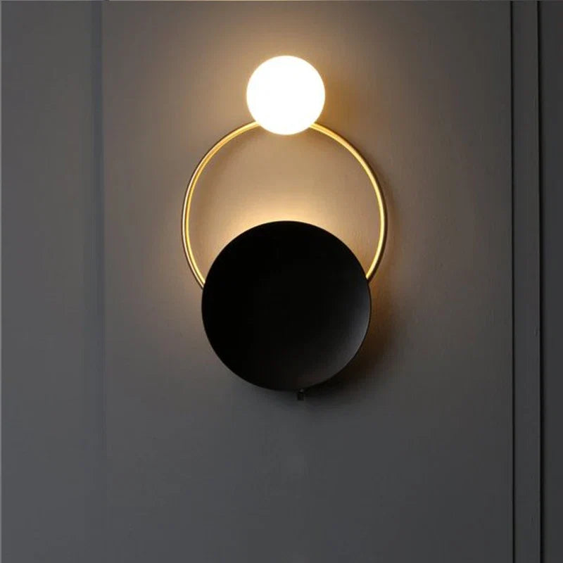 Glass Globe Wall Lamp – Round Metal Sconce