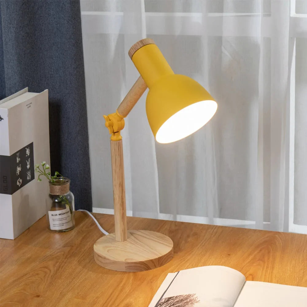 Wooden Desk Lamp – Adjustable Table Light