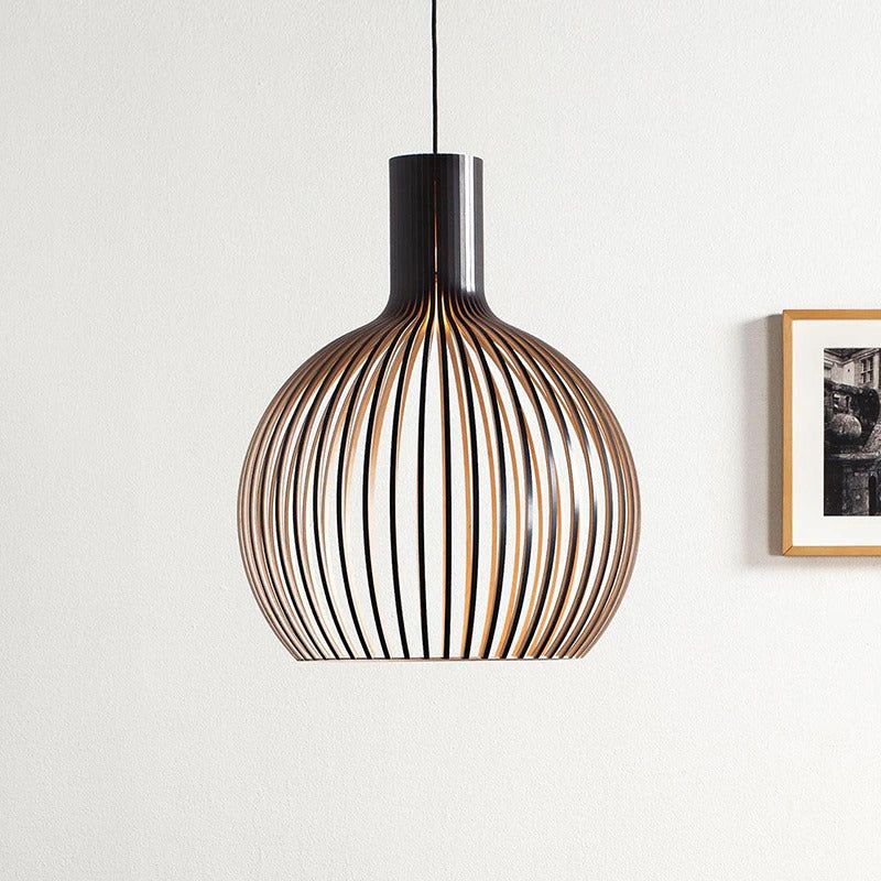 Wooden Pendant Light – Handcrafted Scandinavian Hanging Lamp