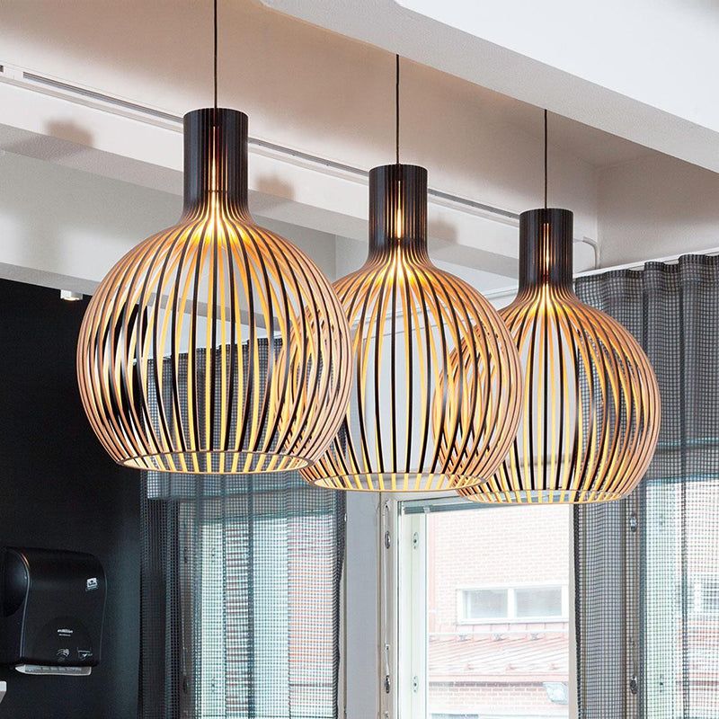 Wooden Pendant Light – Handcrafted Scandinavian Hanging Lamp