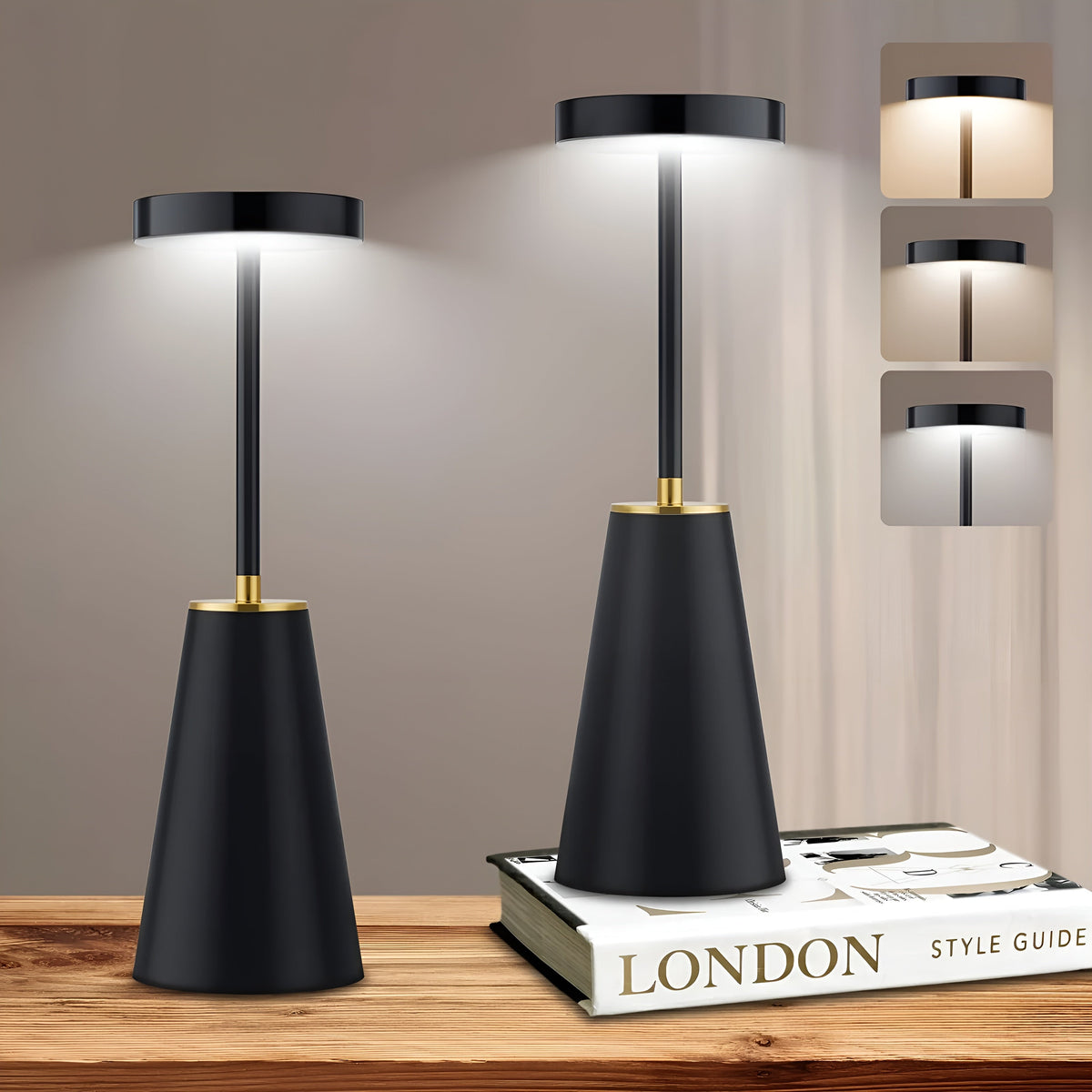 Wireless Table Lamp – Rechargeable Cordless LED