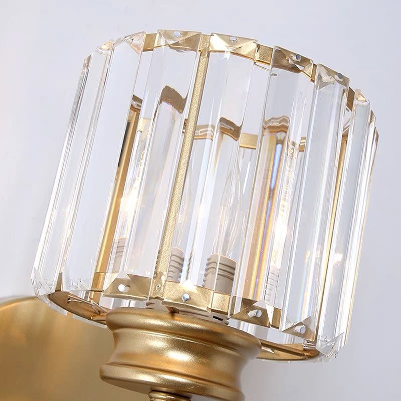 Crystal Wall Light – Glass & Iron Sconce