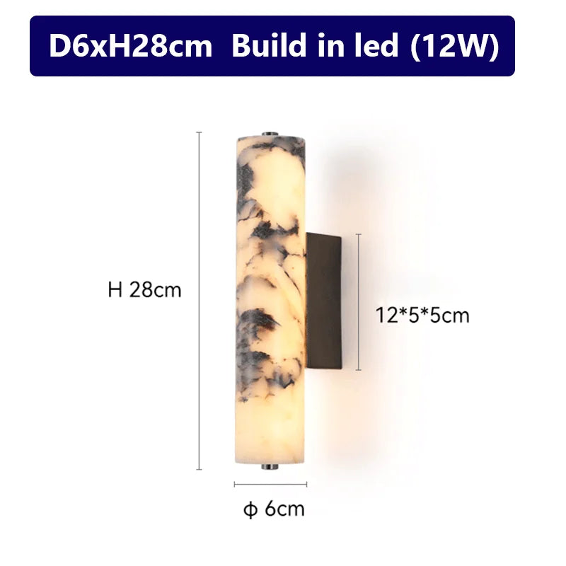 Marble Wall Lamp – Italian Natural Stone LED Sconce