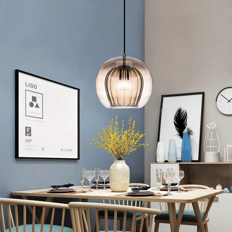 Glass Pendant Light – Modern Ambient Hanging Lamp