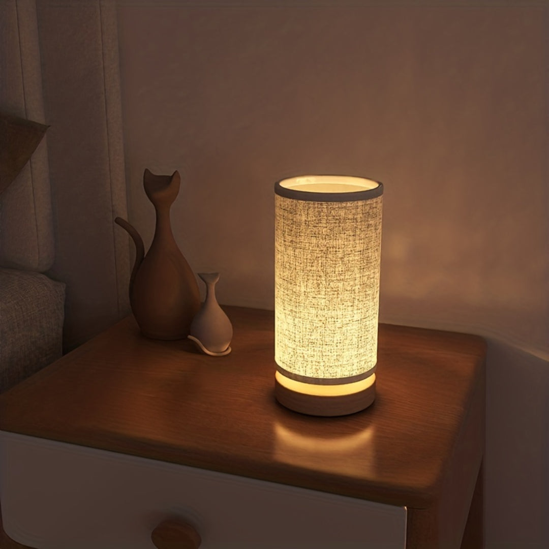Wooden Table Lamp – USB Powered Bedside Light