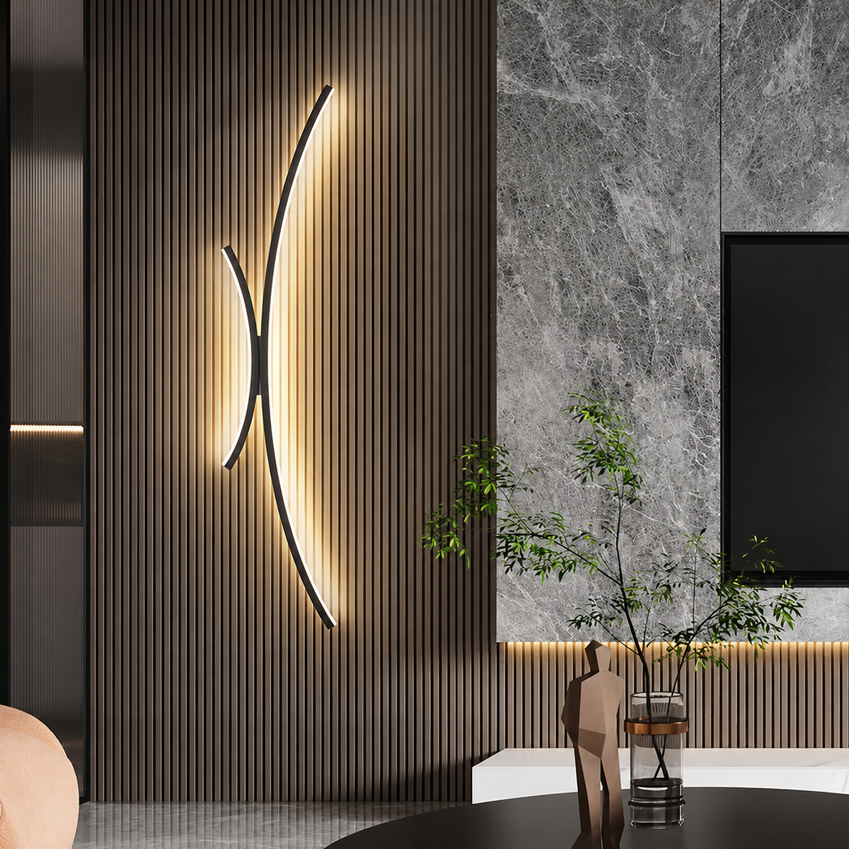 Linear LED Wall Light – Bathroom & Living Room Sconce