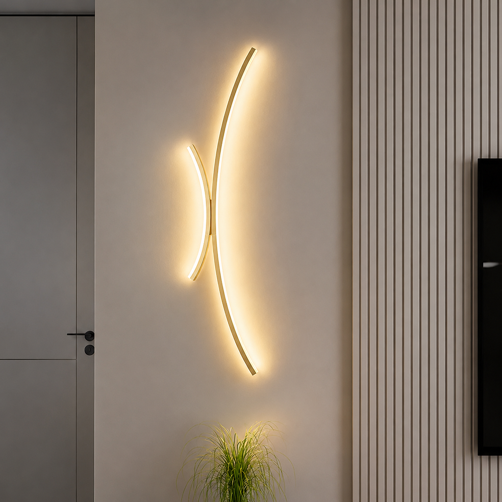 Linear LED Wall Light – Bathroom & Living Room Sconce