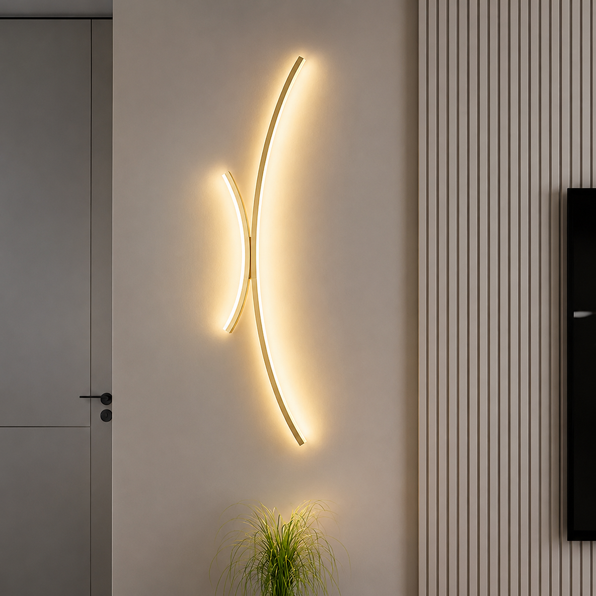 Linear LED Wall Light – Bathroom & Living Room Sconce