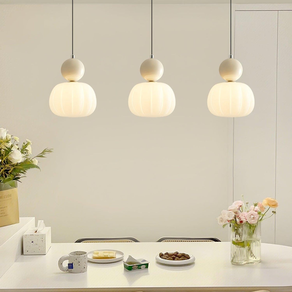 Acrylic Pendant Lamp – Organic Round Hanging Light