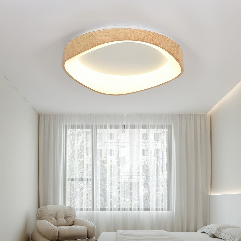 Wood Grain Ceiling Light – Nordic Flush Mount
